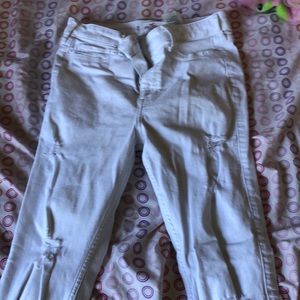 white ripped jeans